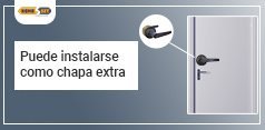 Cerradura tipo manija de color negro para puerta marca HOME SET®