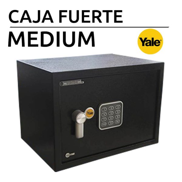 Caja fuerte digital YALE MEDIUM con código y alta seguridad.
