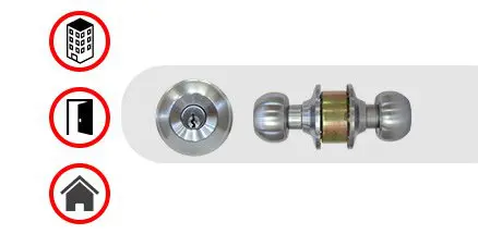 Cerradura tipo perilla para puerta de recamara o baño PHILLIPS® Modelo Gamma.