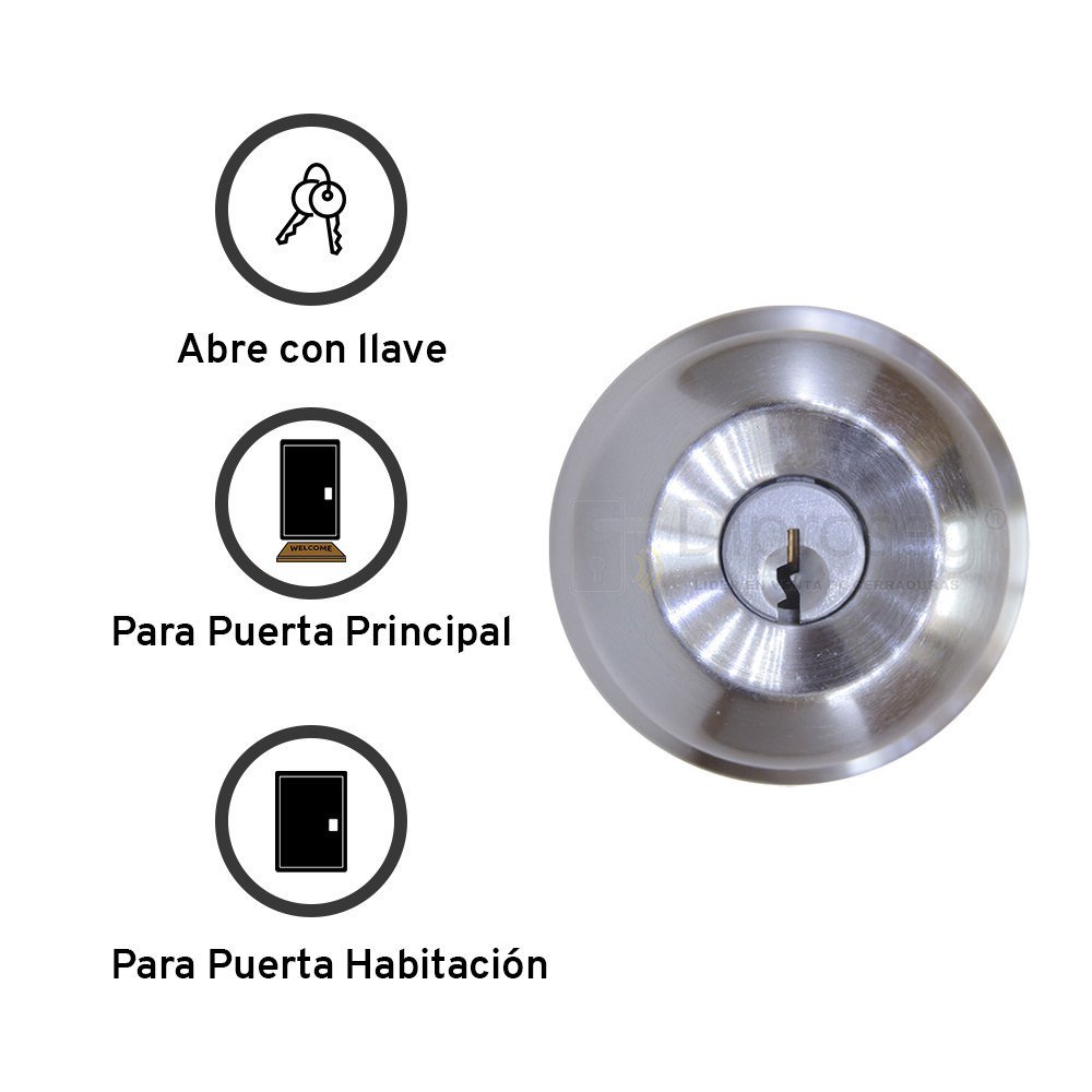 Chapa Perilla GAMMA PHILLIPS ® Para Puerta Principal o Habitación - Para Puerta Principal-Habitación