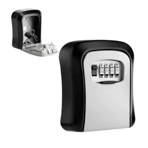 Caja Con Codigo De Almacenamiento De Llaves Empotrable En Pared Negro/gris